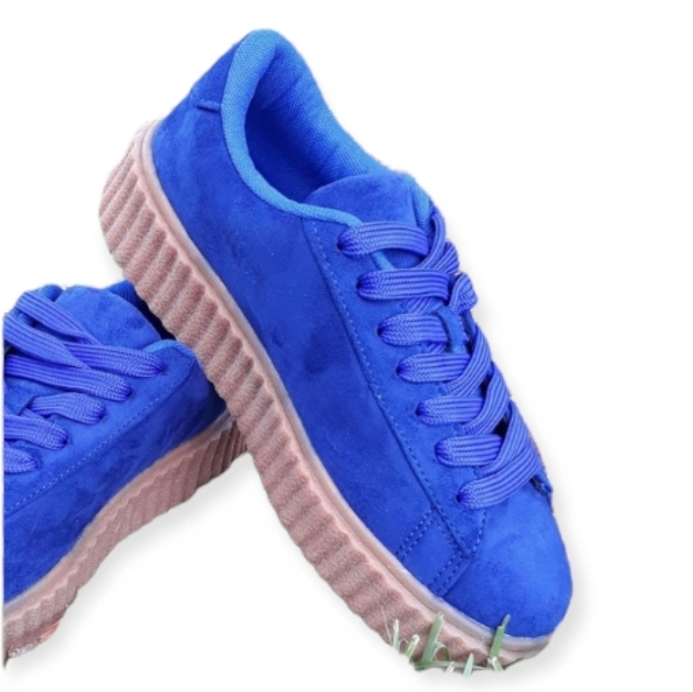 MISBEHAVE Leroy-01 Suede Lace-up Platform Creeper Sole Sneakers NWT